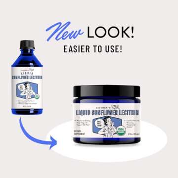 Legendairy Milk Sunflower Lecithin Liquid 12Fl - Breastfeeding Supplements for Clogged Milk Duct Relief & Milk Flow - Phosphatidyl Choline for Lactation Support, 71 Servings