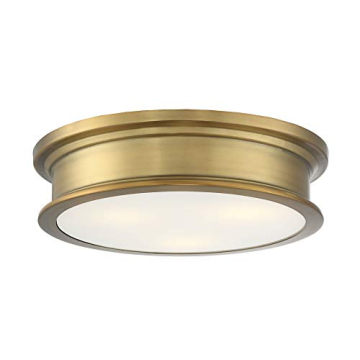 Savoy House Watkins Warm Brass Flush Mount Light 16-Inch