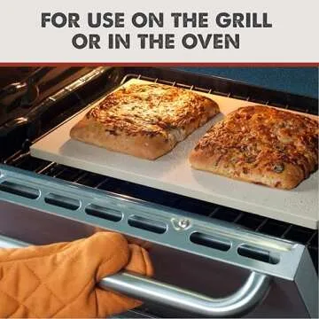 Pizzacraft ThermaBond Baking Stone (20"x14.5") - Pizza Stone for Oven & Grill, Heavy-Duty Baking Essential for Evenly Cooked Pizza, Bread, Pastries at Home - Must-Have Baking Tool (Rectangle)