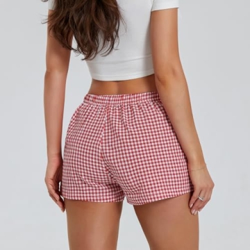 Stylish and Comfortable Women's Lounge Shorts in Plaid
