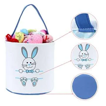 Easter Bunny Basket for Kids - Reusable & Durable Gift