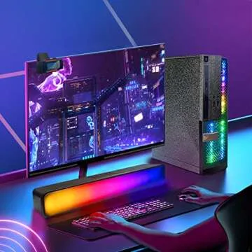 Customized RGB Dell Desktop with 24" Monitor and Win 10 Pro
