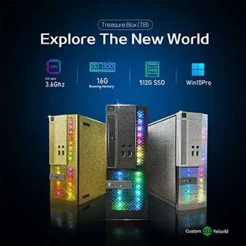 Customized RGB Dell Desktop with 24" Monitor and Win 10 Pro