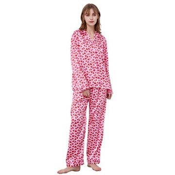 TONY AND CANDICE Women's Classic Satin Pajama Set - Luxurious Loungewear for Elegance