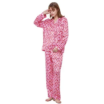 TONY AND CANDICE Women's Satin Pajama Set for Relaxation