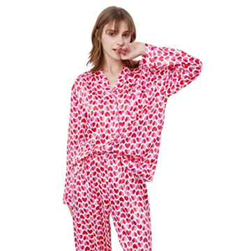 TONY AND CANDICE Women's Satin Pajama Set for Relaxation