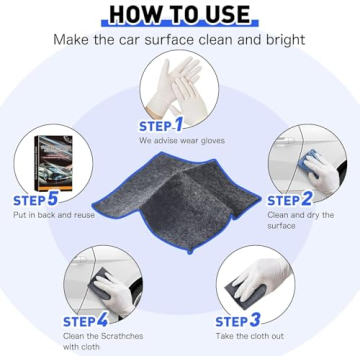 Nano Sparkle Cloth for Car Scratch,Nano Sparkle Cloth Car Scratches Remover Nanosparkle Cloth Scratch Remover Car Scratch Remover Easy to Repair Paint Scratches,Water Spots Surface Polishing (6)