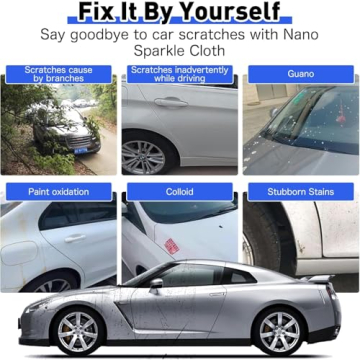 Nano Sparkle Cloth for Car Scratch,Nano Sparkle Cloth Car Scratches Remover Nanosparkle Cloth Scratch Remover Car Scratch Remover Easy to Repair Paint Scratches,Water Spots Surface Polishing (6)