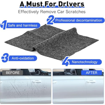 Nano Sparkle Cloth for Car Scratch,Nano Sparkle Cloth Car Scratches Remover Nanosparkle Cloth Scratch Remover Car Scratch Remover Easy to Repair Paint Scratches,Water Spots Surface Polishing (6)