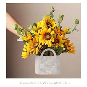 Ceramic Vase, Small Modern Flower Vase for Home Decor, Handbag Collection Creative Ceramic Floral Vase for Centerpieces, Flower Arrangement Decoration Shooting Props (White)