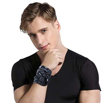 FAYBOX 6pcs Magic Wide Wicking Headbands Outdoor Headwear Bandana Sports Scarf Tube UV Face Mask for Workout Yoga Running Hiking Riding Motorcycling