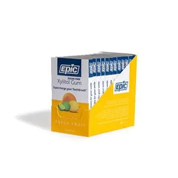Epic Gum - Aspartame Free 100% Xylitol - Chewing Gum Sugar Free Gum - Fresh Fruit Flavored, 12 Pieces (Pack of 12)