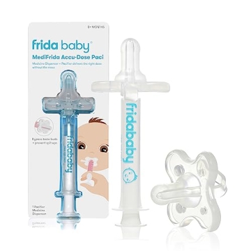 Frida Baby Medicine Pacifier, Medi Frida Baby Medicine Syringe & Accu-Dose Pacifier, Baby Medicine D...