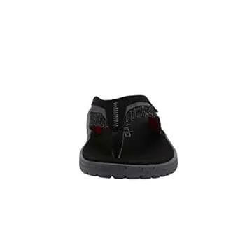 Hey Dude Men's Flinn Sox Total Black Size 8 | Men’s Footwear | Men’s Slip On Sandals | Comfortable & Light-Weight