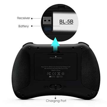 reiie H9+ Mini Keyboard - Wireless TV Remote & Touchpad