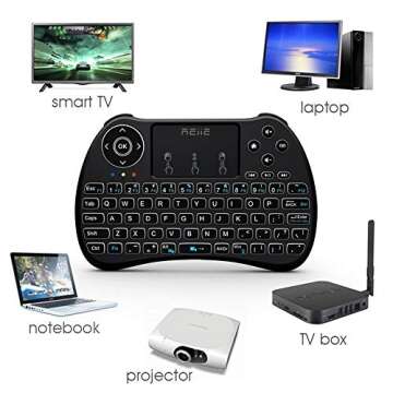 reiie H9+ Mini Keyboard - Wireless TV Remote & Touchpad