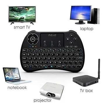 reiie H9+ Mini Keyboard - Wireless TV Remote & Touchpad