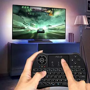 reiie H9+ Mini Keyboard - Wireless TV Remote & Touchpad