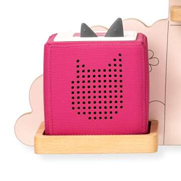 Tonies Magnetic Wall Shelf for Toniebox, Charging Station, and 35 Characters - Castle