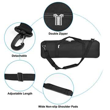 LEAP Chess Bag Only for Chess Sets Convenient Carrying Bag with Four Store Part for Roll-up Chess Board Chess Pieces Chess Clock, as Replacement of Chess Sets Great for Traveling or Camping