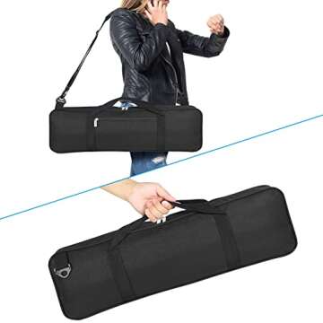 LEAP Chess Bag Only for Chess Sets Convenient Carrying Bag with Four Store Part for Roll-up Chess Board Chess Pieces Chess Clock, as Replacement of Chess Sets Great for Traveling or Camping