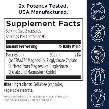 Designs for Health Magnesium Glycinate Complex Capsules - 60