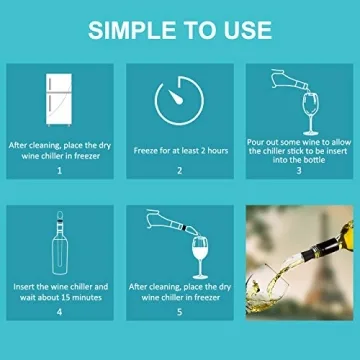 Wine Chiller, 3-in-1 Stainless Steel Wine Bottle Cooler Stick - Rapid Iceless Wine Chilling Rod with Aerator and Pourer - The Best Wine Accessories Gift