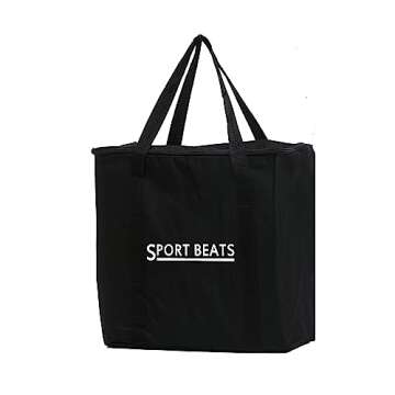 SPORT BEATS Flag Large Tower Game Outdoor Games 54 Blocks Stacking Game Includes Carry Bag