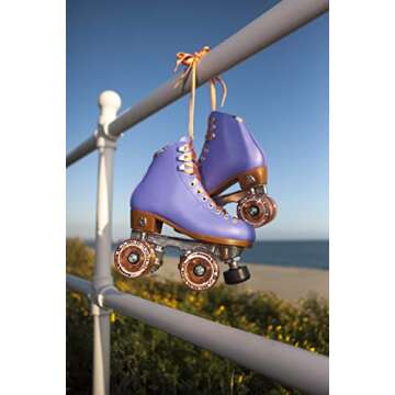 Moxi Beach Bunny Roller Skates - Fashionable Womens Roller Skates | Periwinkle Sunset | Size 7