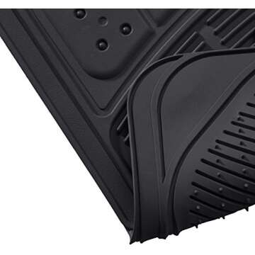 Flexible Rubber Car Floor Mat Set by Amazon Basics