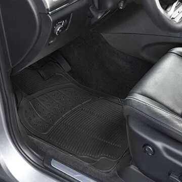 Flexible Rubber Car Floor Mat Set by Amazon Basics
