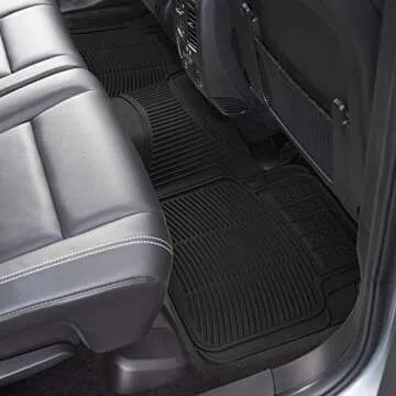 Flexible Rubber Car Floor Mat Set by Amazon Basics