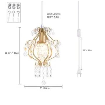 Elegant Plug in Mini Chandelier for Charming Spaces