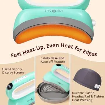 HTVRONT Hat Press Machine - Hat Press Heat Machine for Caps/Hats/Pillows Quickly and Evenly - Hat Heat Press Machine for Vinyl, Sublimation, Heat Transfer Projects