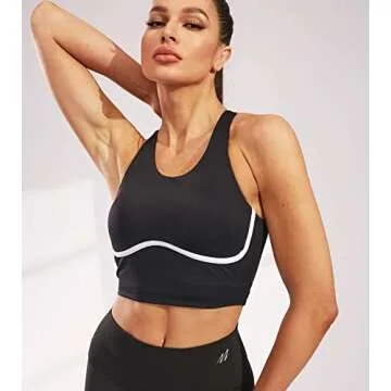 Move With You High Neck Longline Sports Bra for Women