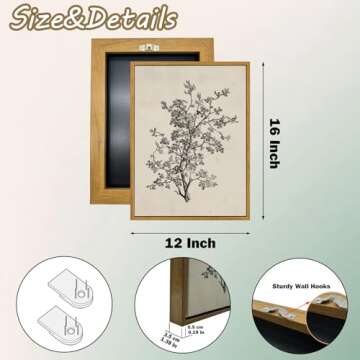 Framed Botanical Wall Art Decor for Elegant Home Style