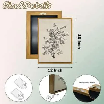 Framed Botanical Wall Art Decor for Elegant Home Style
