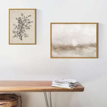 Framed Botanical Wall Art Decor for Elegant Home Style
