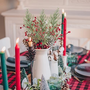 Alpurple 40 PCS Artificial Pine Leaves for Festive Decor