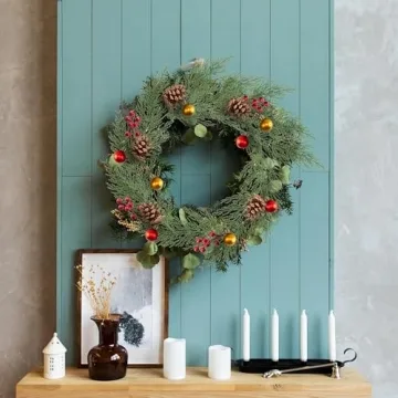 Alpurple 40 PCS Artificial Pine Leaves for Festive Decor