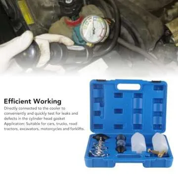 Head Gasket Leak Tester Kit, 8Pcs CO2 Cylinder Head Leakage Detector Combustion Testing Set with Car...