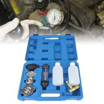 Head Gasket Leak Tester Kit, 8Pcs CO2 Cylinder Head Leakage Detector Combustion Testing Set with Carry Box, Cooling CO2 System Tester for Automotives