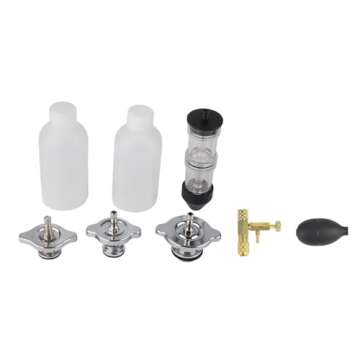 Head Gasket Leak Tester Kit, 8Pcs CO2 Cylinder Head Leakage Detector Combustion Testing Set with Carry Box, Cooling CO2 System Tester for Automotives