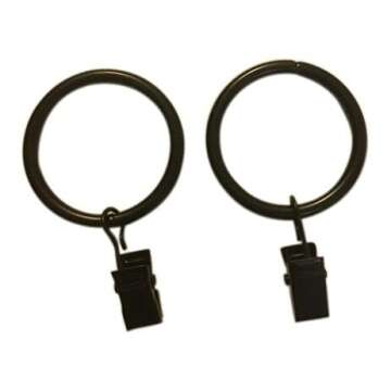 1.5-inch Metal Curtain Rings with Clips and Eyelets