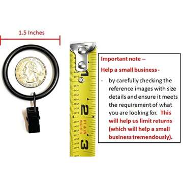 1.5-inch Metal Curtain Rings with Clips and Eyelets