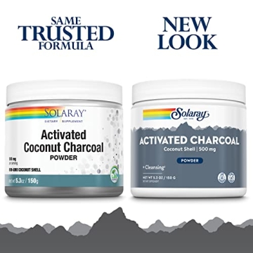 Solaray Activated Coconut Charcoal Powder for Detox & Health