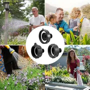 275 330 IBC Tote Adapter, Food Grade IBC Drain Adapter,Water Hose Male Adapter for Garden Hose,2" coarse Thread X Male 3/4" G Hose+2" Fine Thread+2.44" Fine Thread