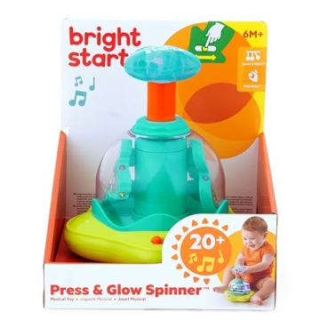 Bright Starts Press & Glow Spinner Musical Toy for Infants