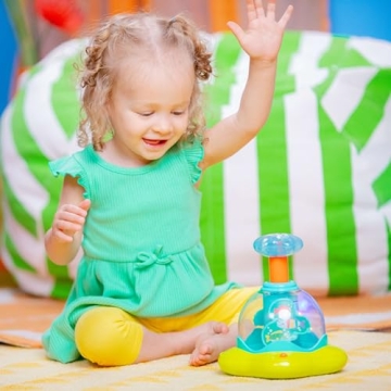 Bright Starts Press & Glow Spinner Musical Toy for Infants