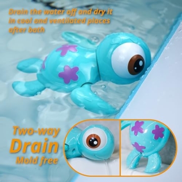DUCKBOXX Swimming Sea Turtles Interactive Bath Toy for Kids 18M+